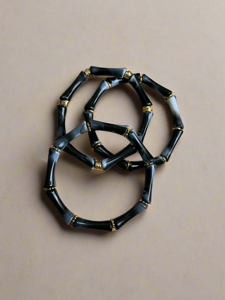 Trio de Bracelets Acrylique