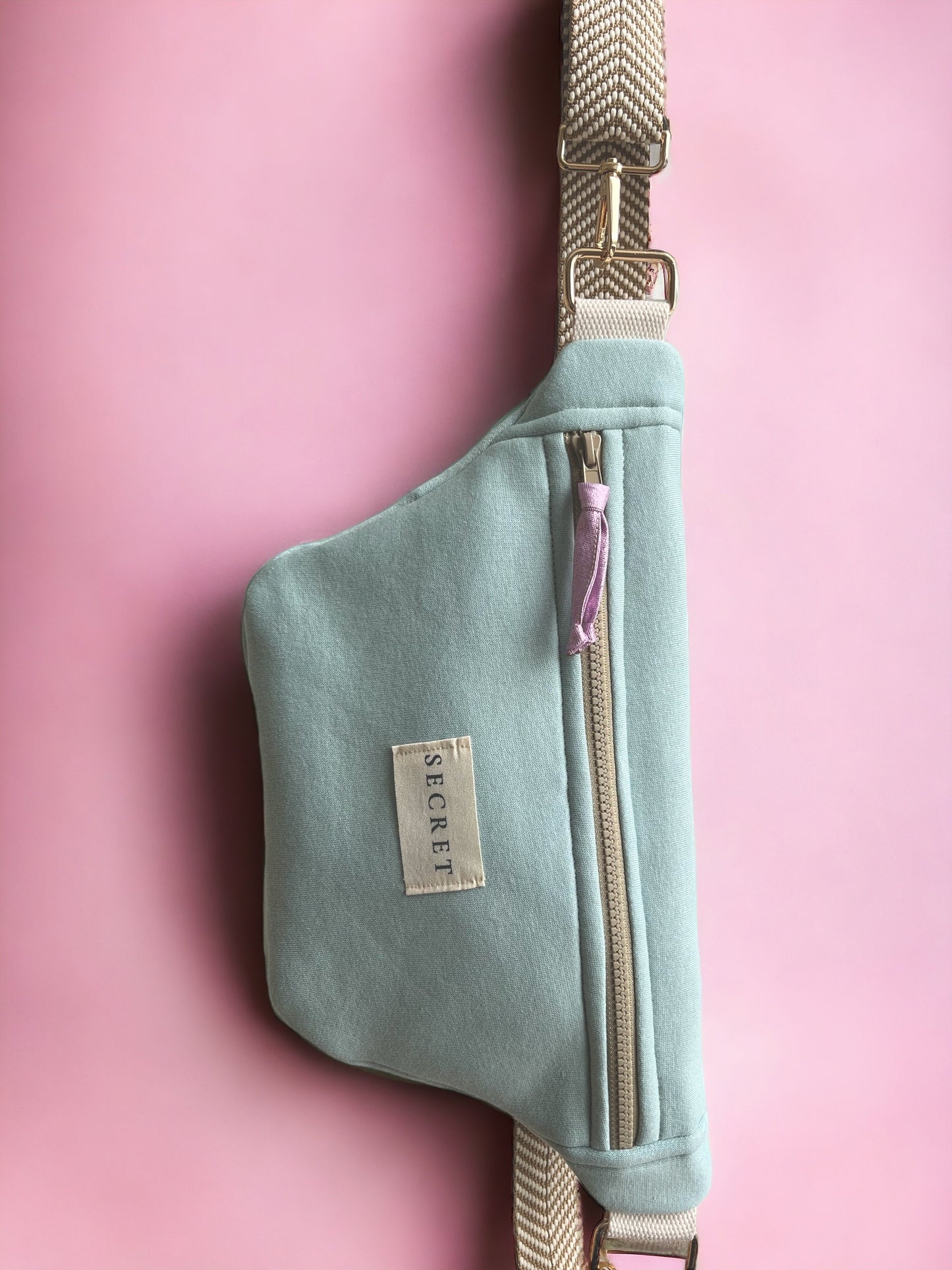 Sac Banane en Jersey Turquoise