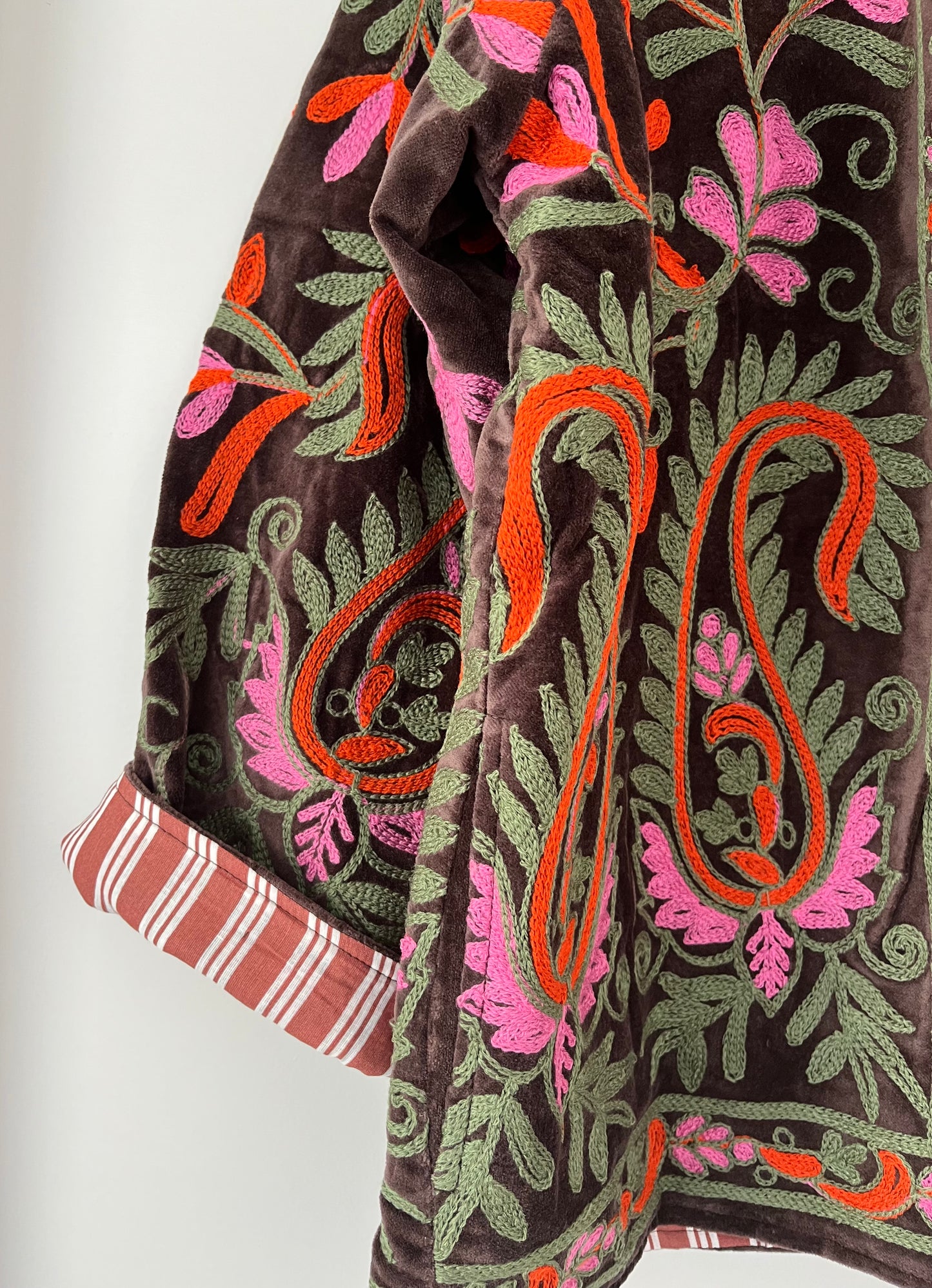 Veste velours brodées Anya