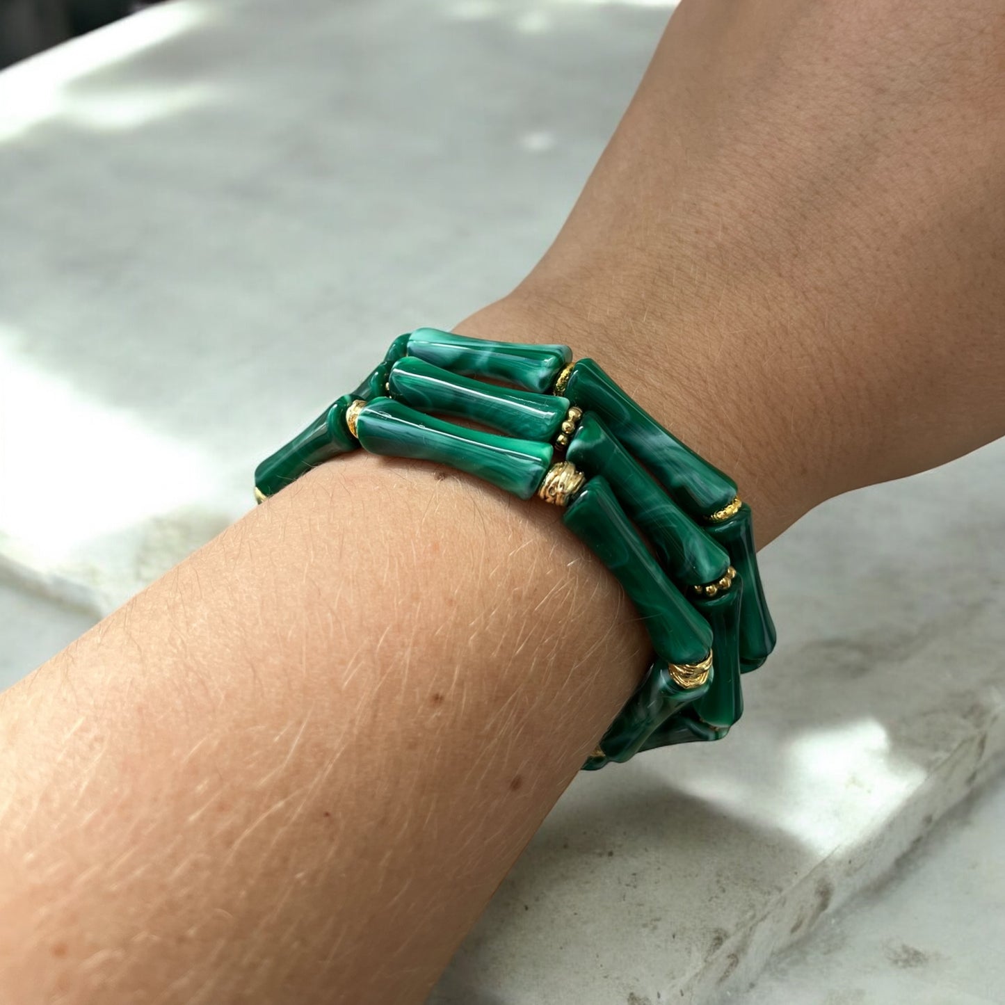 Trio de Bracelets Acrylique
