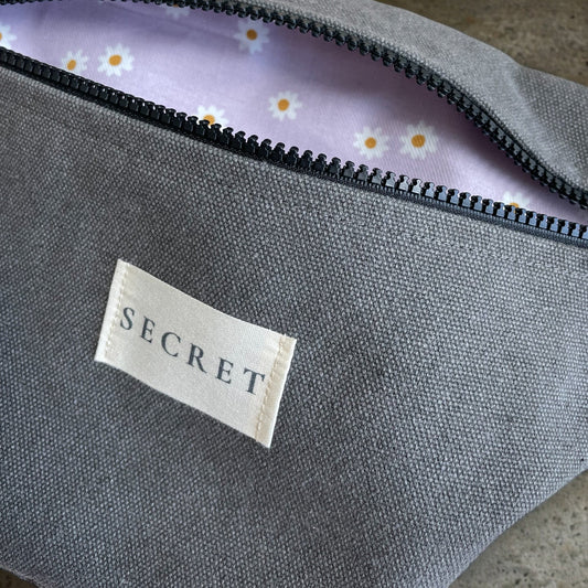 Sac Banane en Lin Gris Anthracite