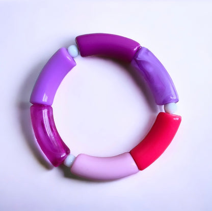 Bracelet Acrylique Rose