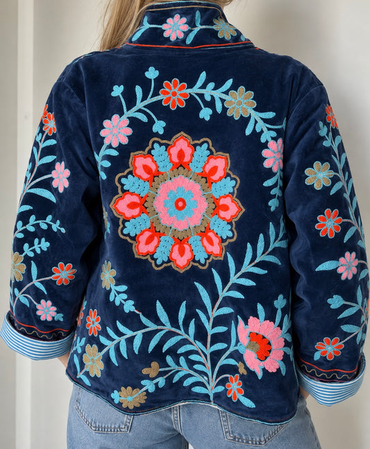 Veste velours brodées Kate