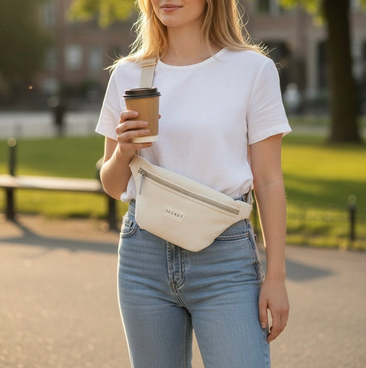 Sac Banane en Jersey Beige