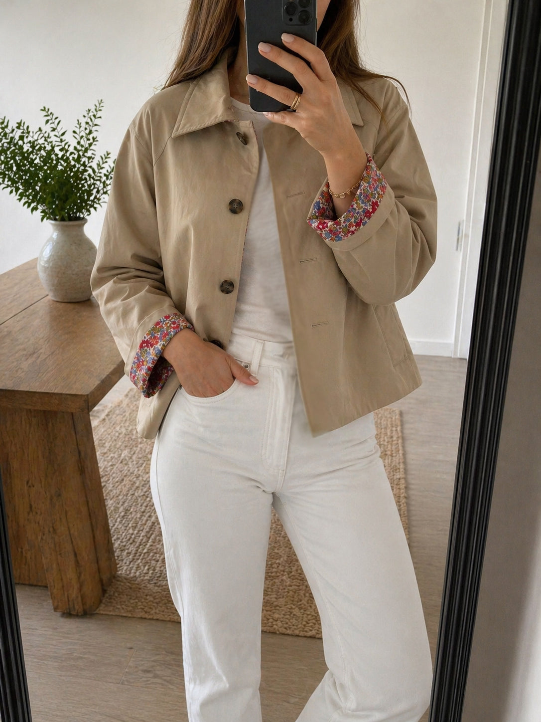 Veste Trench en coton beige - Liberty - Lili&Lala