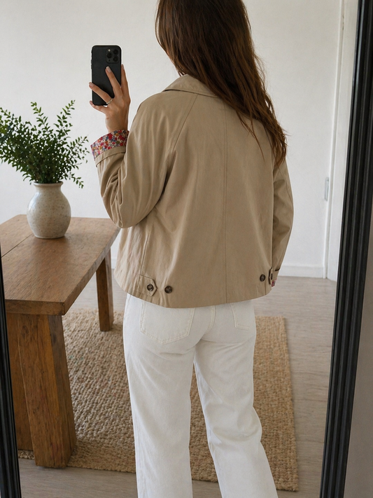 Veste Trench en coton beige - Liberty - Lili&Lala