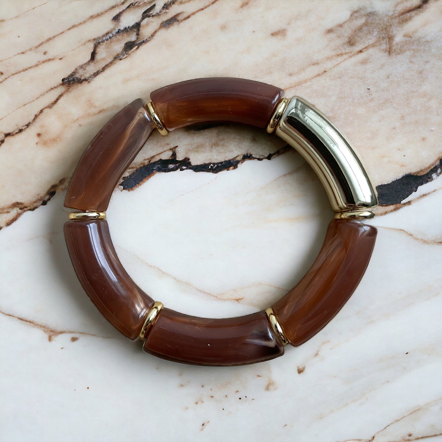 Bracelet Acrylique Chocolat