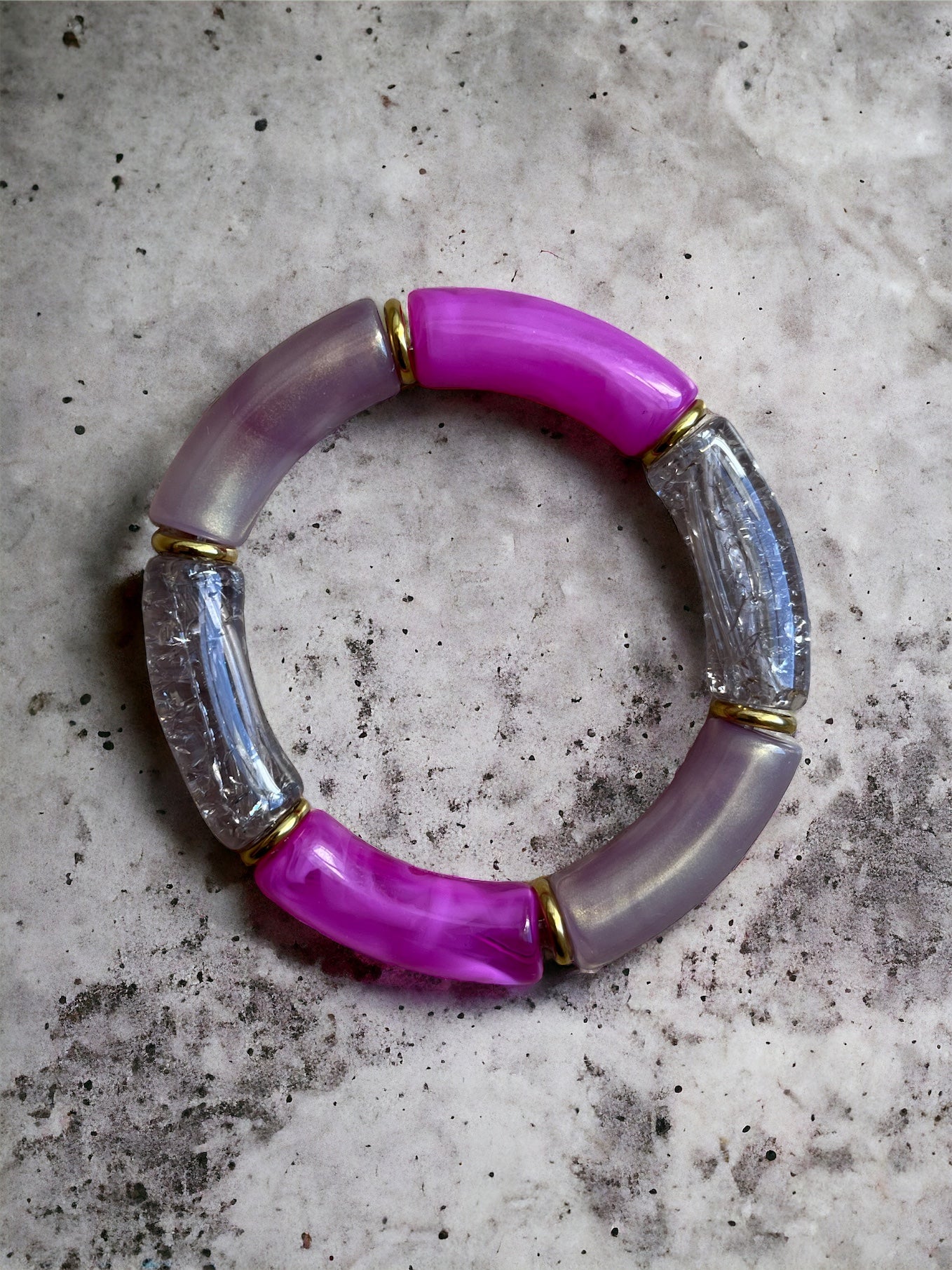 Bracelet Acrylique Violet