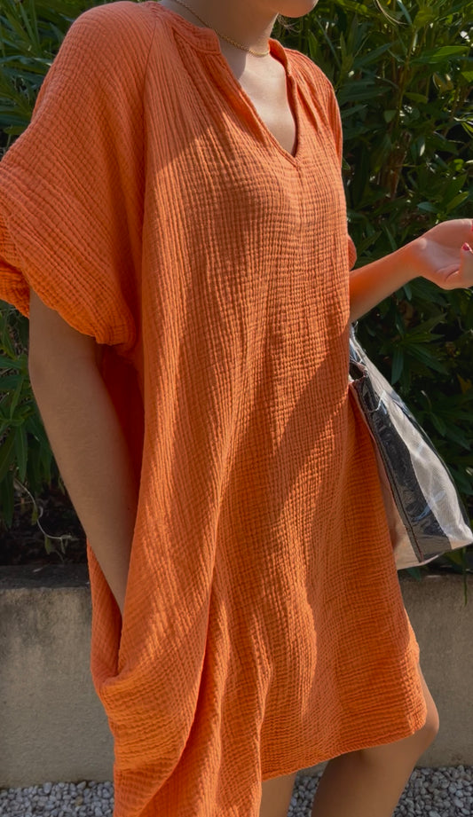 Robe Mira gaze de coton