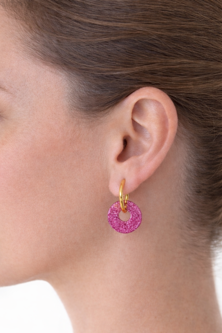 Créoles Cercle Rose