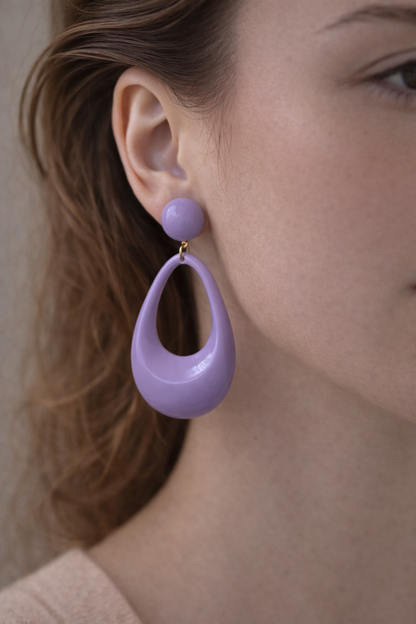 Boucles d’oreilles gouttes pastel