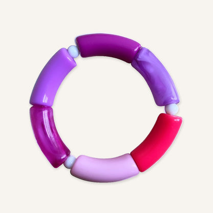 Bracelet Acrylique Rose — photo du produit sur fond écru