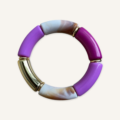 Bracelet Acrylique Violine — photo du produit sur fond écru